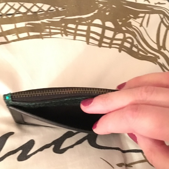 Coach Green Glitter Card Case Wallet - Picture 5 of 6